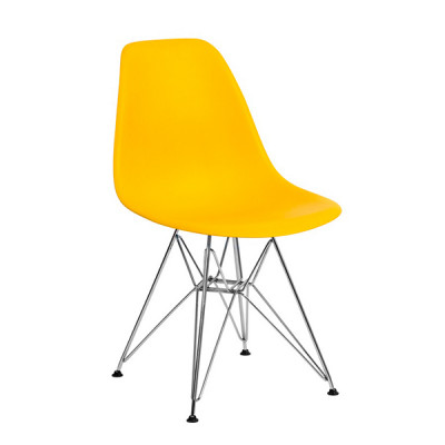 Стулья Eames желтый металл в аренду на мероприятия