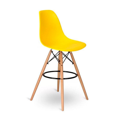 Стулья барные Eames желтые в аренду на мероприятия