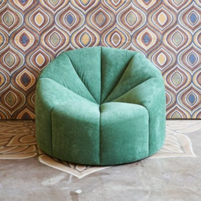 Кресло Velvet Pouf зеленое