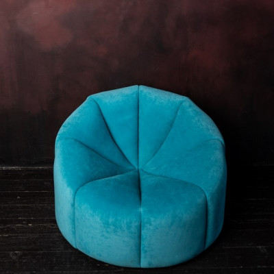 Кресло Velvet Pouf аквамариновое