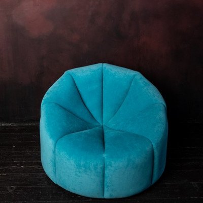 Кресло Velvet Pouf аквамариновое