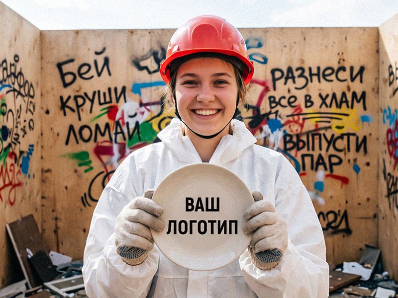 Оформление краш-комнаты в стиле бренда