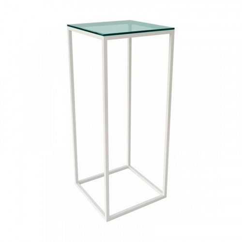 Коктейльный стол High Cube Glass белый в аренду