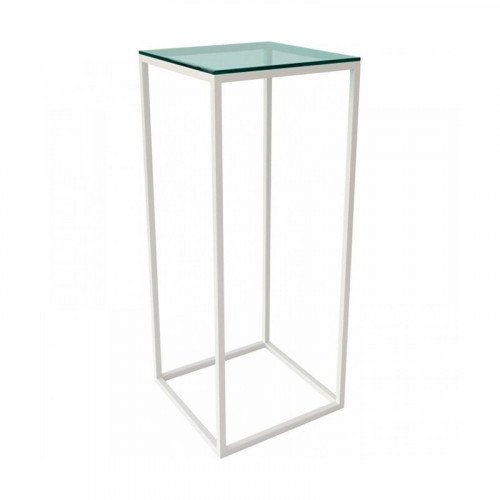 Коктейльный стол High Cube Glass белый в аренду