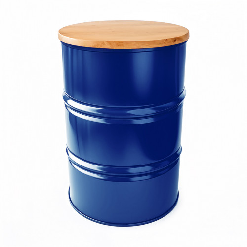 Фуршетный стол Barrel синий в аренду на мероприятия