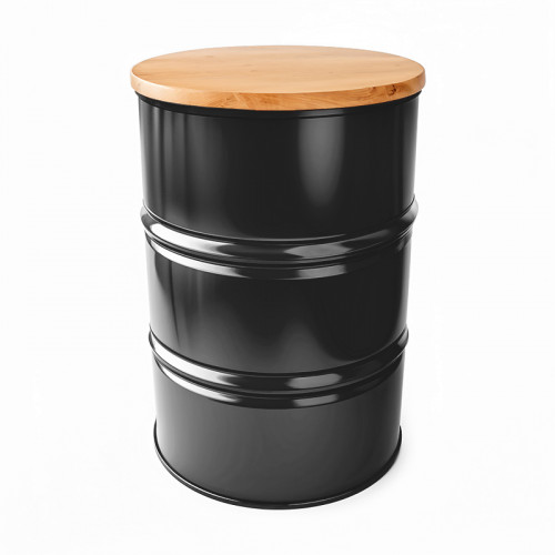 Аренда чёрного фуршетного стола Barrel