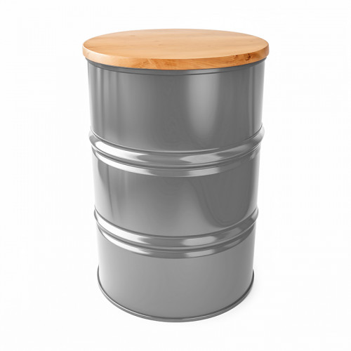 Фуршетный стол Barrel серый в аренду на мероприятия