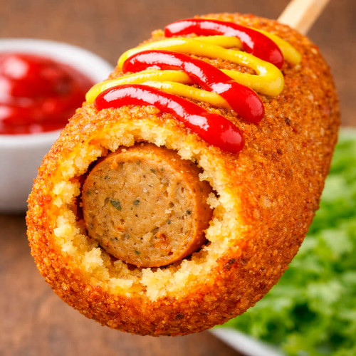 Корн-дог с вегетарианской сосиской