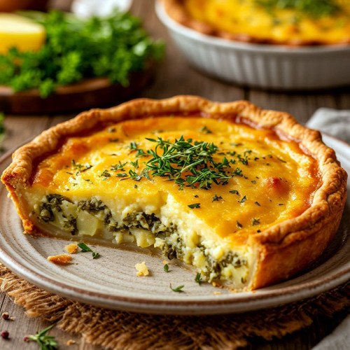 Пирог картофельный с зеленью