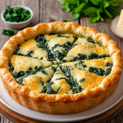 Пирог с сыром и шпинатом