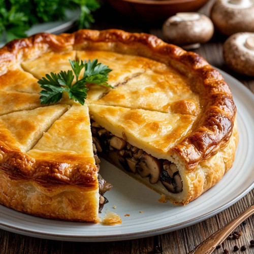 Пирог с картофелем и грибами