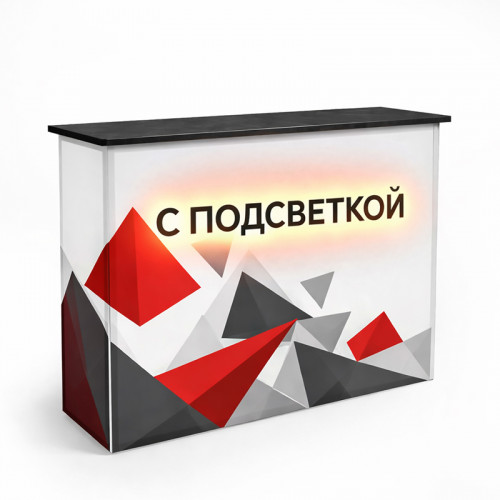 Тканевый ресепшн СЕГволл с подсветкой