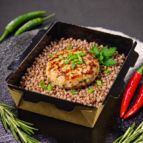 Котлета куриная с гречкой - питание персонала