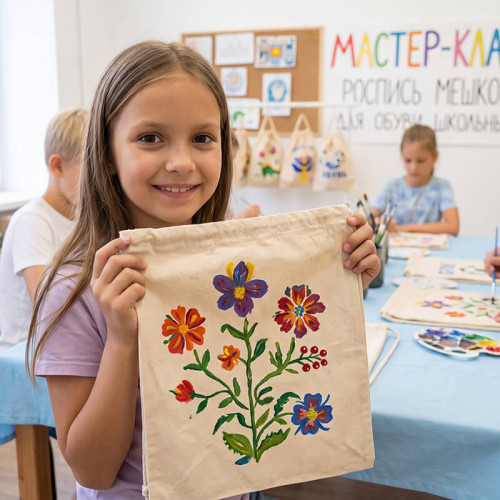Мастер-класс «Роспись мешков для сменки»