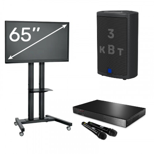 Караоке с плазмой 65'' и колонкой 3 кВт